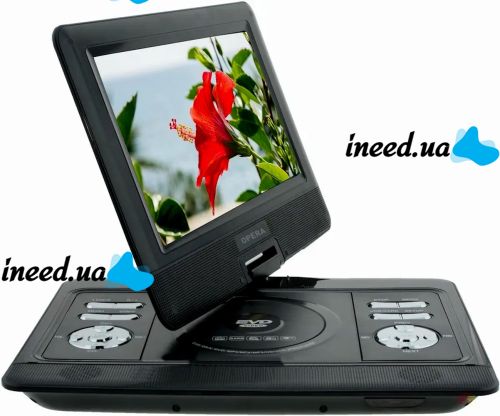 Цифровий автомобільний DVD програвач Opera NS-1129 11 " портативний поворотний плеєр DVD-книга з пультом ДУ, джойстиком TV USB SD OP-1129