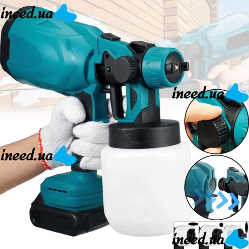Аккумуляторный краскораспылитель краски Makita JK-SG1 с регулировкой ширины 24v, Беспроводной краскопульт пульверизатор Макита для покраски