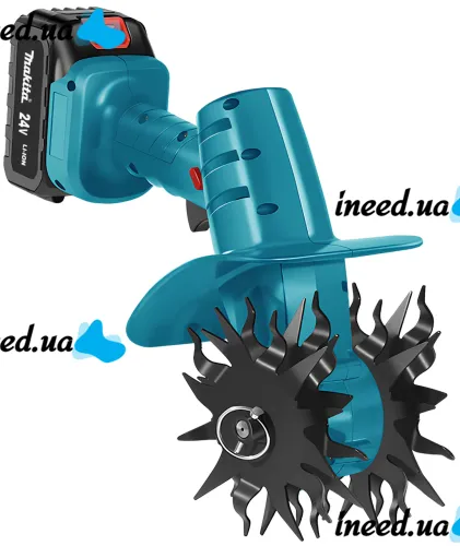 Makita G6685 cordless handheld mini cultivator for loosening and weeding the vegetable garden, cordless electric cultivator with 2 batteries for the garden