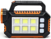 Ручний акумуляторний ліхтар з повербанком Solar Multilight HS-8029-1-B 3W портативний світлодіодний світлодіодний ліхтарик прожектор з сонячною панеллю USB