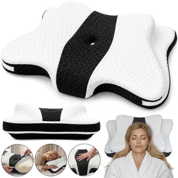 Ортопедическая подушка для сна Бабочка Piluxx Cervical Alignment Pillow LY-1242 анатомическая подушка из пены с эффектом памяти для спины и шеи