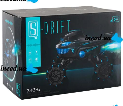 Toy kids car Shark S-Drift S883 car with remote control, 2.4 GHz lighted and steamed radio control racing car for kids