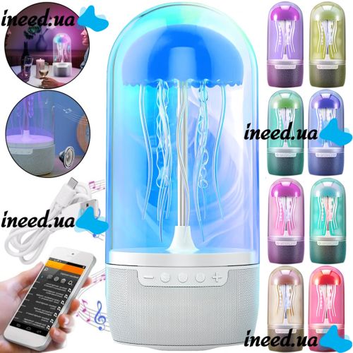Portable Bluetooth Speaker Nightlight Jellyfish Jellyfish Speakers MAX 113 Tabletop Wireless Bluetooth Light with RGB Light and SD Card by USB