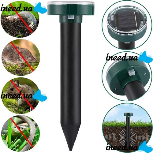 Solar Powered Mole Repeller Effectively Repels Garden Pro Rechargeable Ultrasonic Device Mole Repeller of Rodents and Insects