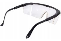Vorel SG-007 open safety glasses are universal transparent glasses with UV protection made of polycarbonate to protect the eyes and face from damage
