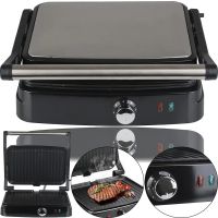 Electric Grill Opera OP-205 Pressure Cooker for Meat and Vegetables with Non-stick Coating 3200W, Multi-maker Sandwich Maker Compact Grill Silver
