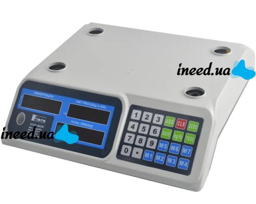 Electronic trading scales up to 40 kg F1976 14191-4066F 33*35 cm desktop scales for trading with price counter and calculator, rechargeable for 40 kg