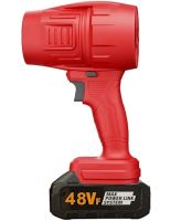 Jet Pro Maxx Blower 48V Cordless Blower for snow and leaf removal with 2 batteries, Cordless Dust Blower Red