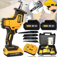 Акумуляторна шабельна пила DeWalt DCS312NT 24V 2 акумулятори і 4 пили для різання металу дерева, Електропила лобзик з набором полотен у кейсі