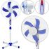 Wimpex WX-1612 40cm stand fan 16" 100W floor fan with height adjustment, Wimpex 100W silent floor fan 3 speed White
