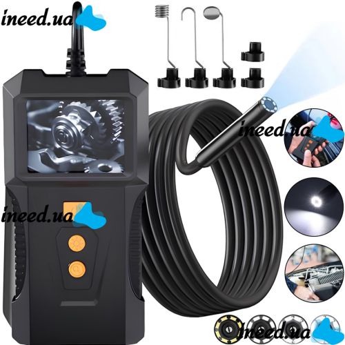 Гнучка камера ендоскоп Industrial Endoscope P230 8 мм 2 дюйми цифровий бороскоп із кабелем 5 м, підсвічуванням і екраном для діагностики на батарейках