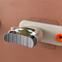 Wall-mounted Non-slip Organizer Holder for Mops and Brushes Qstexpress Mopholder, Adjustable Self-adhesive Mop Holder mop holder