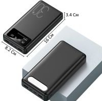 Charger UMB Power Bank 30000 mAh Martec Delicate 2xUSB with Flashlight, Portable Battery Powerbank External Battery Charging for Phone