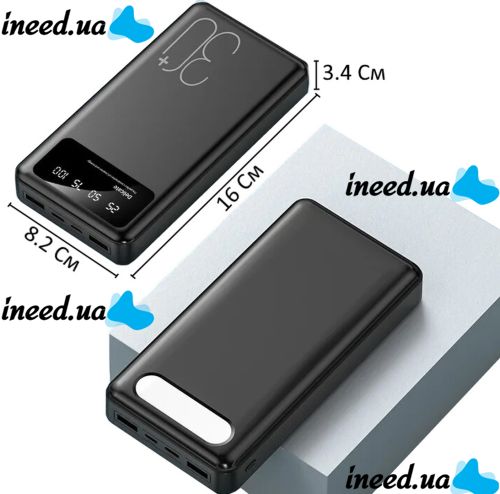 Charger UMB Power Bank 30000 mAh Martec Delicate 2xUSB with Flashlight, Portable Battery Powerbank External Battery Charging for Phone