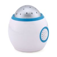 Настільний годинник-проектор Music And Starry Sky Calendar 1038 з LED підсвічуванням, музичний нічник проектор зоряного нічного неба світильник білий