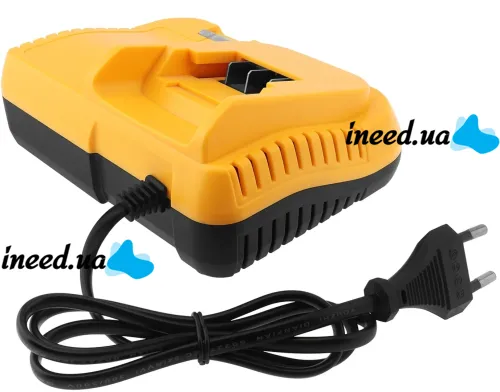 Зарядний пристрій для зарядки акумуляторів Dewalt 24V 3 контакти, Блок живлення зарядка Деволт для акумуляторної батареї 24В 2А від мережі Жовтий