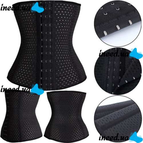 Стягуючий корсет Красива Талія для схуднення Abdomen Waistband коригувальний, моделюючий жіночий пояс для корекції талії під одяг Чорний