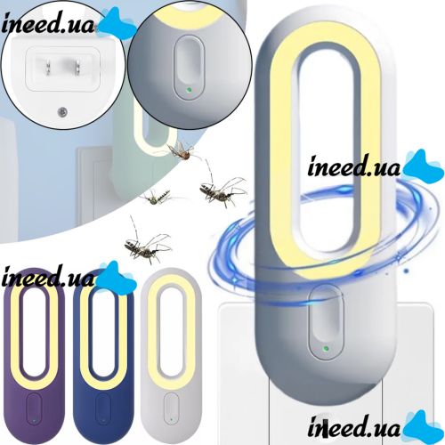 Ультразвукова пастка світильник нічник від комарів і мух MigMax Ultrasonic mosquito repellent light 2в1 в розетку, Лампа відлякувач комах від мережі