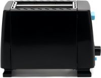 Electric Toaster Bitek BT-263 Black 1000w Kitchen Horizontal Electric Toaster for 2 Bread Toasts with Removable Tray 2 Slice Toaster Black