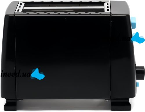 Electric Toaster Bitek BT-263 Black 1000w Kitchen Horizontal Electric Toaster for 2 Bread Toasts with Removable Tray 2 Slice Toaster Black