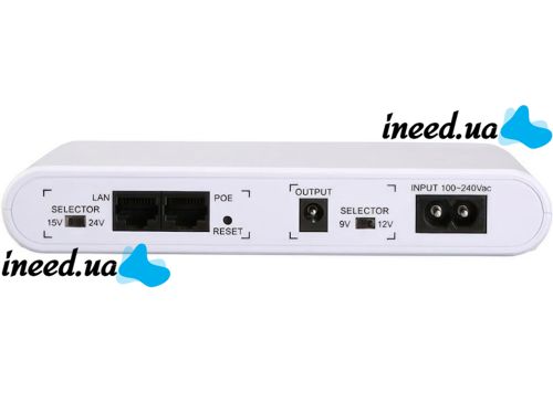 Джерело безперебійного живлення ДБЖ UPS SKE POE-532E для WI-Fi роутера 5V 9V 12V Power Bank 8800 mAh бесперебойник 17W для PoE 15V 24V модему Білий