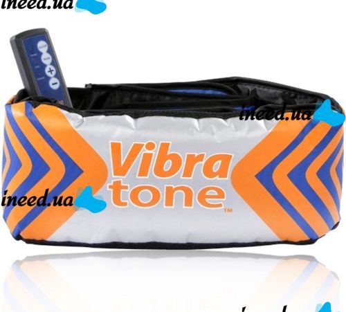 Масажний пояс для схуднення Vibra Tone 12W електричний пояс-масажер для живота, боків і стегон, антицелюлітний вібромасажер з пультом управління
