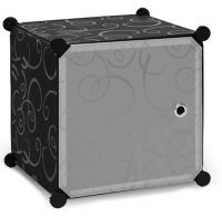 Складна шафа органайзер для речей Storage Cube Cabinet MP-29 110х110х35 см пластикова тумба на 7 секцій поличка для одягу та взуття Чорна