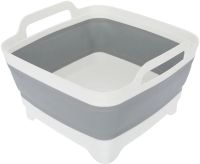 Folding Sink basket with drain Folding Cup portable Sink sink with stopper and handles, plastic basket for vegetables and fruits in the sink