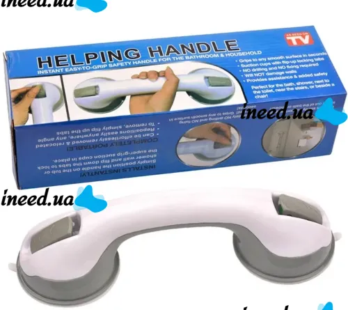 Helping Handle NJ-271 vacuum suction cup handle for bathtub and shower, Bathroom wall rail, Helping Handle