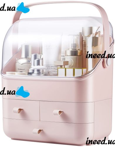 Органайзер для зберігання косметики Cosmetic Storage Box 3 LD - 304 настільна косметична поличка з висувними ящиками і ручкою для прикрас LD288
