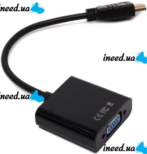 Конвертер HDMI на VGA універсальний відеокабель, адаптер перехідник для перетворення сигналу, аудіо вхід 3.5 mm Converter 1080P USB 34103