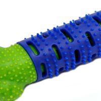 Зубная щетка для чистки десен собак Chewbrush Ardemer самоочищающаяся резиновая собачья кость, жевательная игрушка-косточка для зубов 25*4.5 см Синяя