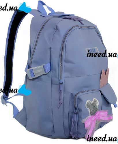 School bag Set Fashion SG5017 4 in 1 for girls, teenage school kit, backpack for 16 liters shopper bag pencil case, satchel with Purple badge