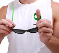 Гнучкі сонцезахисні окуляри браслет Clix Out Sunglasses для чоловіків і жінок, спортивні окуляри-браслет трансформер з гнучкими дужками, зелені