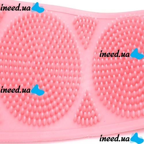 Silicone Double-Sided Body Scrubber, 70 cm, Body Scrubber and Massager, Shower and Bath Massage Brush with Handles, Silica Gel Bath Brush