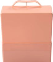 Настольный органайзер для хранения косметики Cosmetic Storage Box GW-880 косметическая полочка 4 секции с выдвижными ящиками и ручкой Розовая