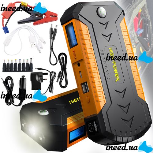Автомобільний пускозарядний пристрій Jump Starter JS19D 12V 88000 мАг автомобільний стартер і Powerbank з дисплеєм для зарядки акумулятора авто