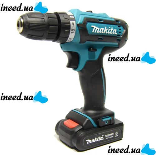 Makita DF550DWE 24V 5AH Li-Ion cordless screwdriver + Spare battery in a case and a set of tools wireless impact DDF453RFE