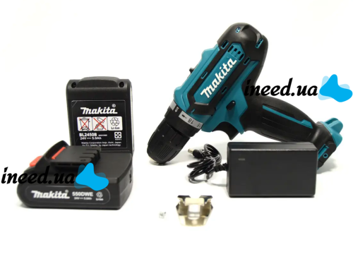 Makita DF550DWE 24V 5AH Li-Ion cordless screwdriver + Spare battery in a case and a set of tools wireless impact DDF453RFE