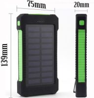 Portable Charger Battery Power Bank Solar JS-809 50000 mAh with Solar Panel and Flashlight, External Battery Power Bank for Charging USB 2.1A