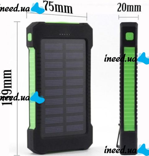 Portable Charger Battery Power Bank Solar JS-809 50000 mAh with Solar Panel and Flashlight, External Battery Power Bank for Charging USB 2.1A