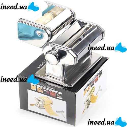 Настільна равіольніца Ravioli Maker Rainberg RB-911 Ручна локшинорізка машинка з насадками для приготування равіолі, локшини, пасти і для розкочування тіста 20x21 см
