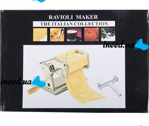 Настільна равіольніца Ravioli Maker Rainberg RB-911 Ручна локшинорізка машинка з насадками для приготування равіолі, локшини, пасти і для розкочування тіста 20x21 см