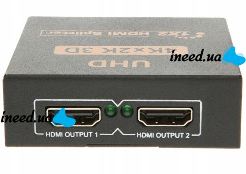 Bidirectional Switch Video Splitter Splitter 1x2 OEM HVS01 to 2 HDMI Ports with 4K, 2K Support, Active Splitter 48512 Black