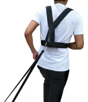 Sports Belts for Body Strength Training Fitness Sled Harness Vest Acceleration Harness with Rings Fitness Belt for Sports Black