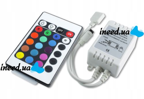 Комплект Світлодіодна LED стрічка 3528 RGB всі кольори 12V кольорова 5м пульт блок, різнобарвна в силіконі SMD2835 багатобарвна світлодіодної стрічки