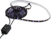 USB Bluetooth светодиодная лента Rope-Lights RGB SMD5050 5 м IP65 с управлением от телефона разноцветная с контролером в силиконе Черная SMD-5050