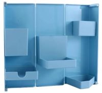 Desktop Folding Organizer Folding Storage Box FB-1990 for stationery, Stand case for office and small items for 6 compartments