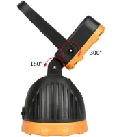 Аккумуляторный ручной LED фонарик лампа Solar Hi Sheen HS-8033 с солнечной панелью и ручкой 81COB, Переносной светодиодный фонарь Power Bank от USB