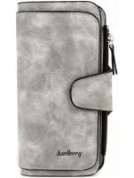 Женский замшевый кошелек Baellerry Forever N2345 Grey женское мини портмоне на 10 отделений для купюр и мелочи 19х10.5 см Серое